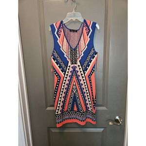 Jealous Tomato Sleeveless Mini Dress Geometric Print Casual S